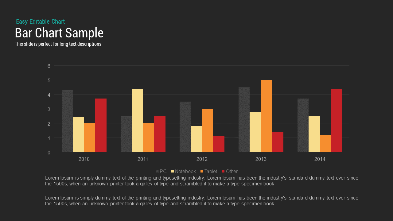 Sample bar chart PowerPoint template