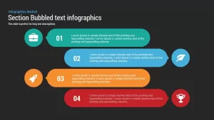 Section Bubbled text infographics Powerpoint and Keynote template