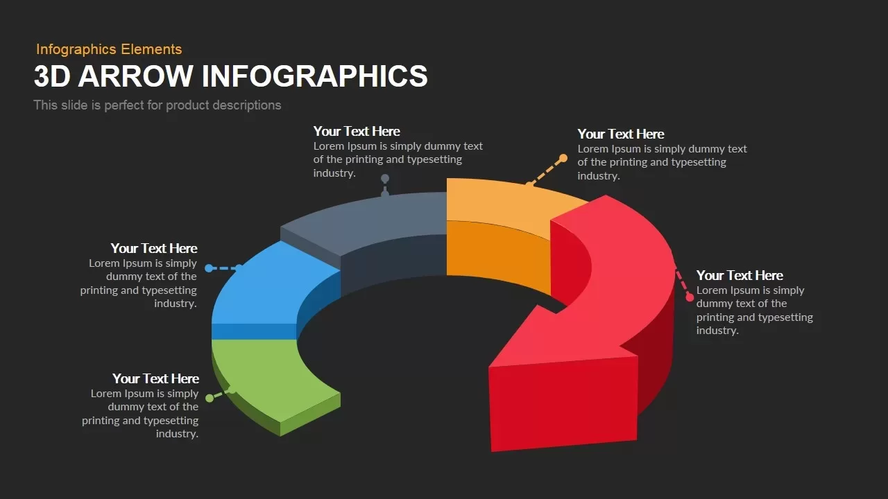 3d Arrow Infographics Powerpoint Keynote template