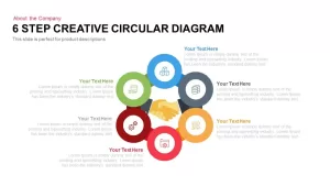 6 Step Creative Circular Diagram for PowerPoint