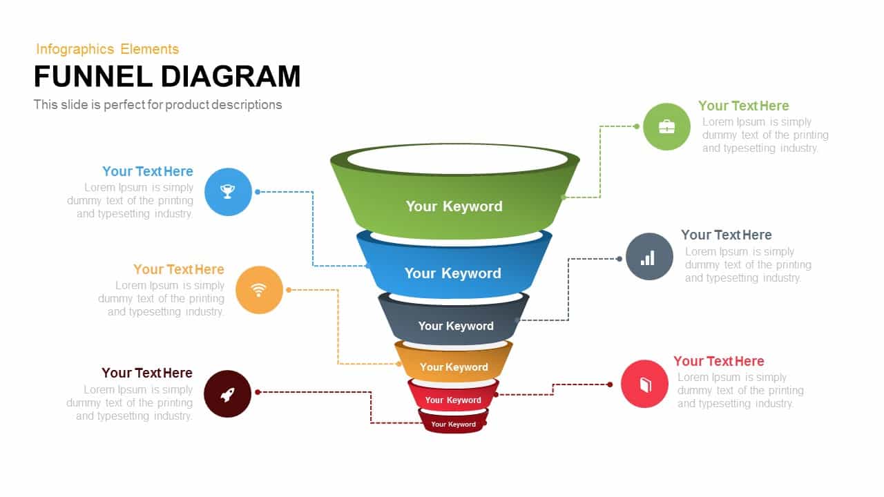 Funnel Diagram PowerPoint Template and Keynote Slide