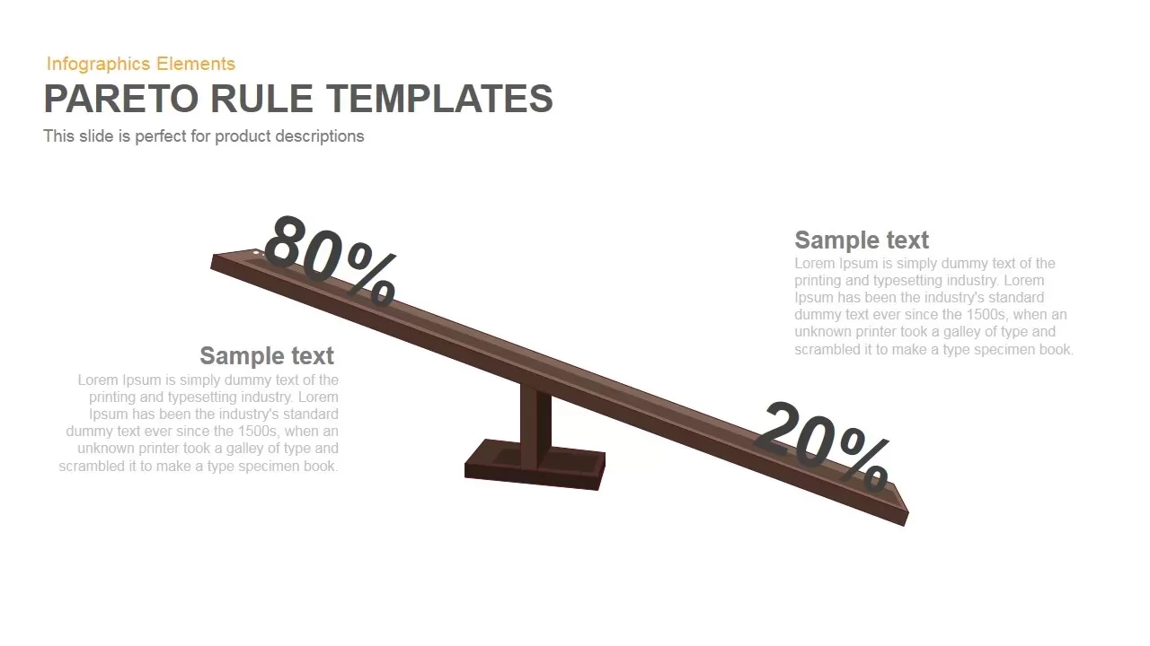 Pareto Principle 80 20 Rule Powerpoint Keynote template