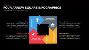 Four Arrow Square Infographics