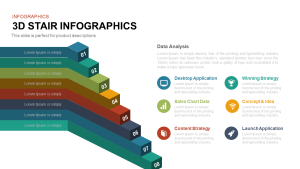 3d Stair Infographics PowerPoint Template and Keynote