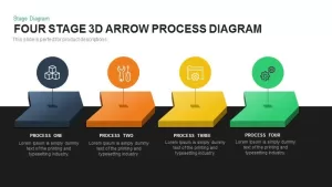 Animated Three Stage 3d Arrow Process Diagram