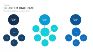 Cluster Diagram Powerpoint and Keynote template