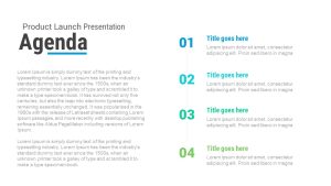 Product Launch PowerPoint Presentation Template and Keynote Agenda Slide