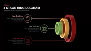 3 Stage Ring Diagram Powerpoint Template and keynote slide