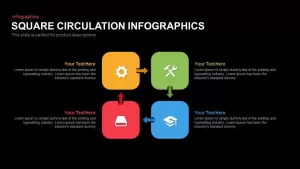 Square Circulation Infographics Powerpoint and Keynote template