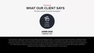 What Our Client Says Powerpoint and Keynote template