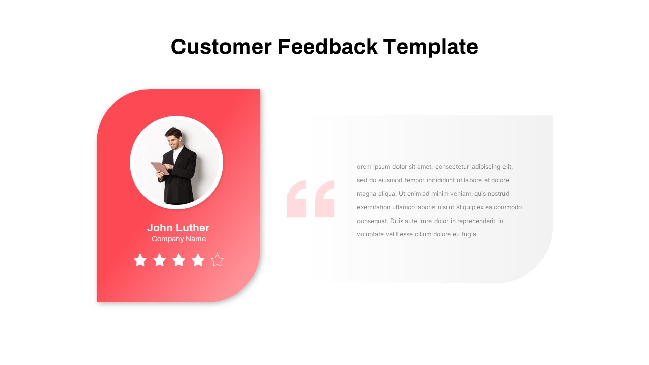 Customer Feedback PPT Template