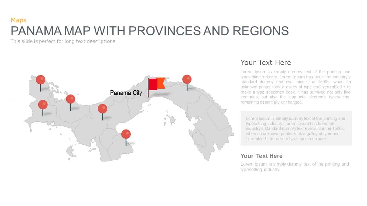 Panama Map With Provinces and Regions