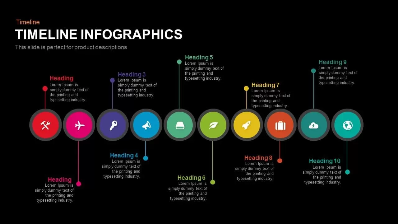 Timeline Infographics Powerpoint and Keynote template