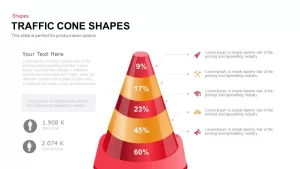 Traffic Cone Shapes PowerPoint Template