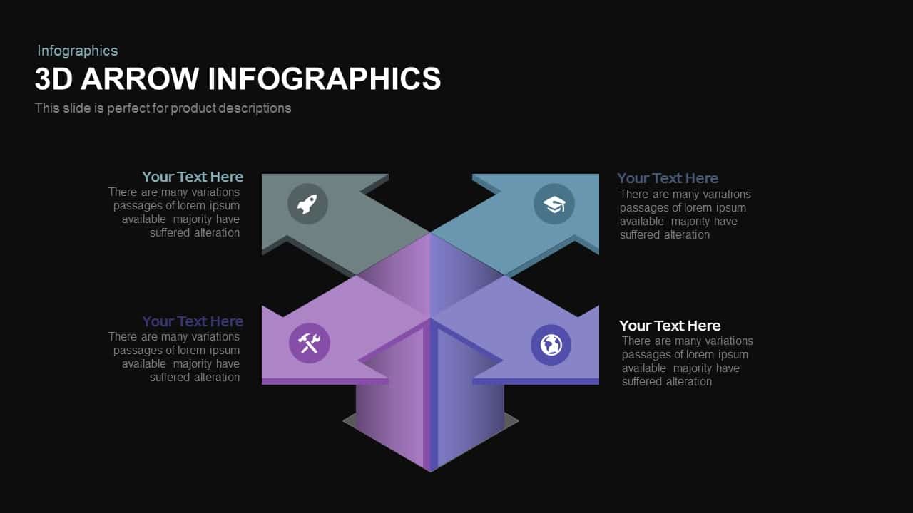 3d Arrow Infographics Powerpoint and Keynote template