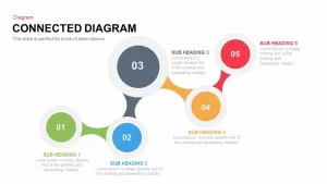 Connected diagram PowerPoint template and keynote 