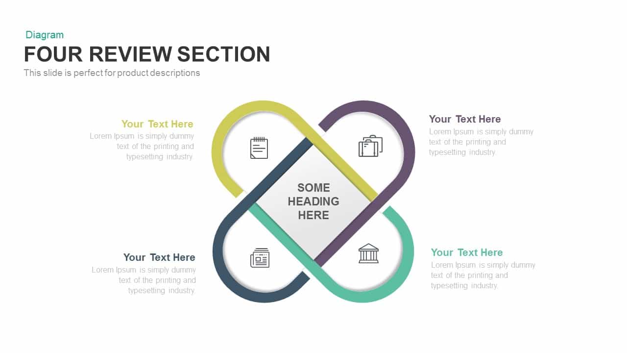 4 Section Review PowerPoint Template