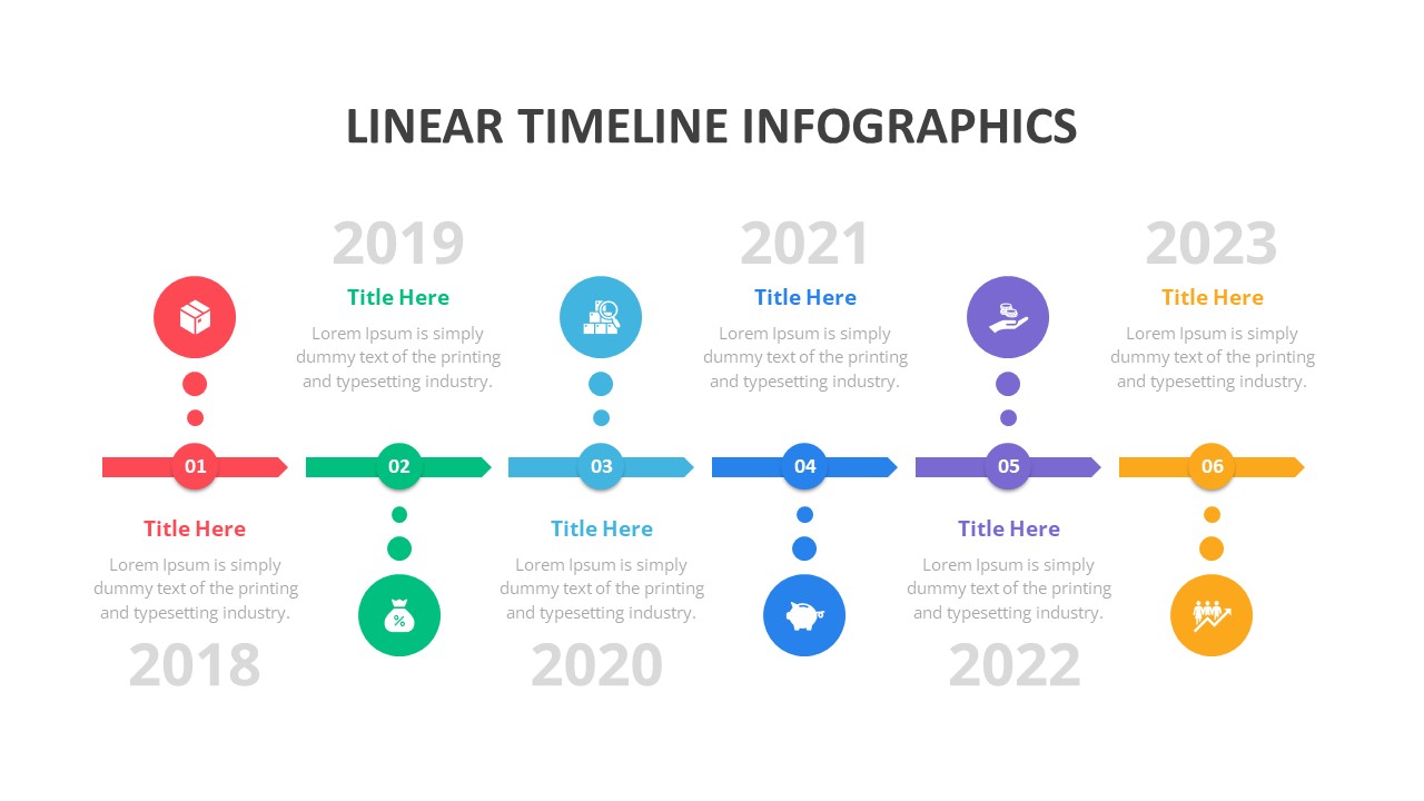 Linear Timeline Template Ppt