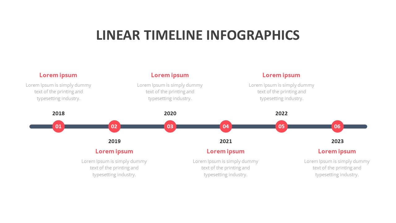 Linear Timeline Template for PowerPoint