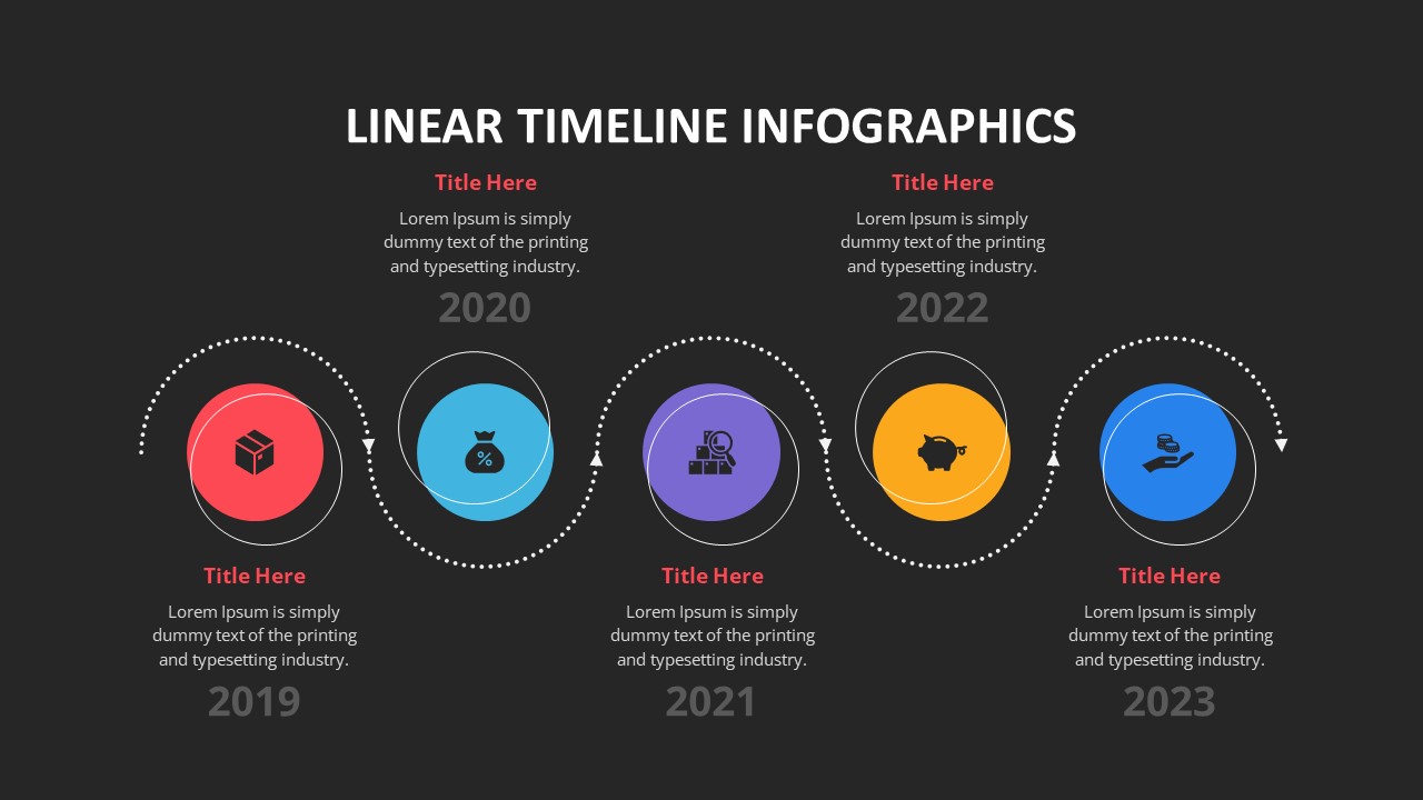 Linear Timeline ppt Template