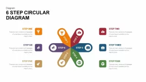 6 Step Circular Diagram for PowerPoint and Keynote