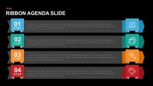 Ribbon Agenda Slide Powerpoint and Keynote template