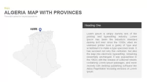 Algeria Map With provinces Powerpoint and Keynote template