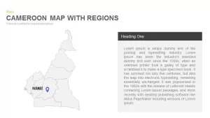 Cameroon Map With regions Powerpoint and Keynote template