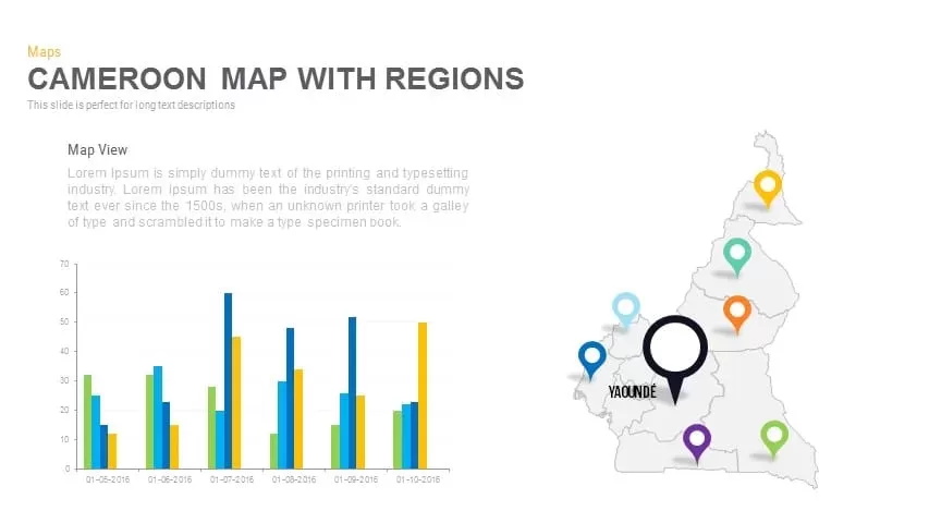 Cameroon Map With regions Powerpoint and Keynote template