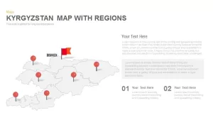 Kyrgyzstan Map With regions Powerpoint and Keynote template