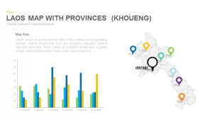 Laos Map With provinces Powerpoint and Keynote template