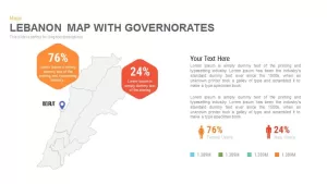 Lebanon Map With governorates PowerPoint & Keynote template