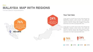 Malaysia Map With Regions Powerpoint and Keynote template