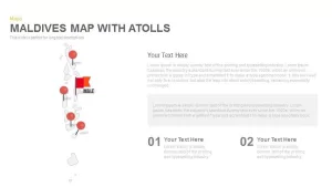 Maldives Map With atolls Powerpoint and Keynote template