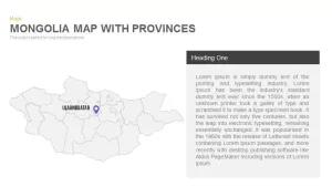 Mongolia Map With provinces Powerpoint and Keynote template