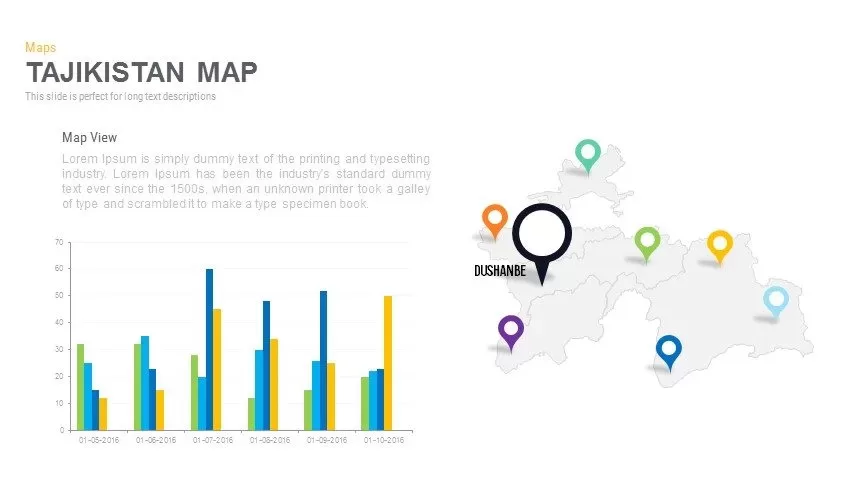 Tajikistan Map Powerpoint and Keynote template