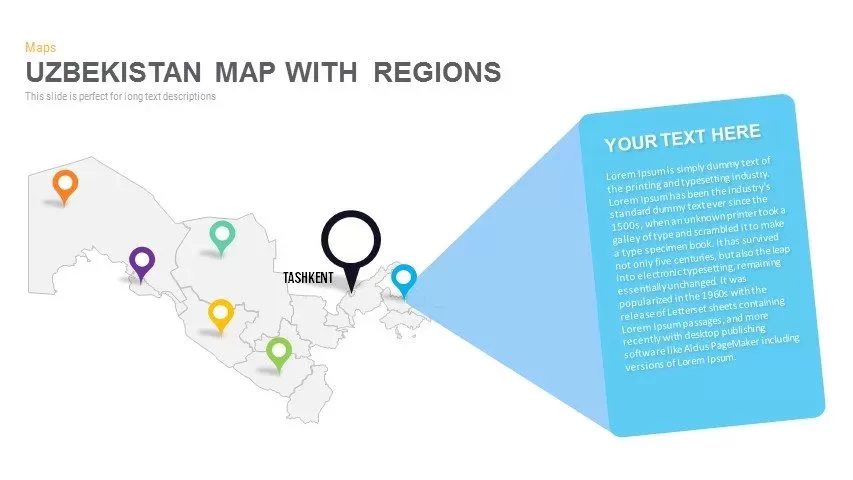 Uzbekistan Map Powerpoint and Keynote template