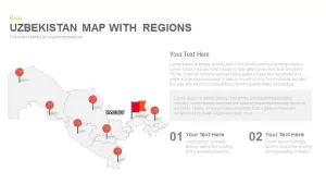 Uzbekistan Map Powerpoint and Keynote template