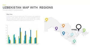 Uzbekistan Map Powerpoint and Keynote template