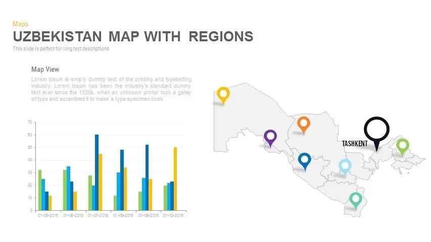 Uzbekistan Map Powerpoint and Keynote template