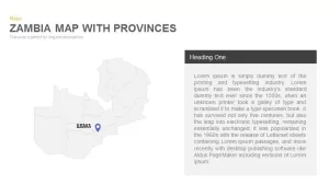 Zambia Map With provinces Powerpoint and Keynote template