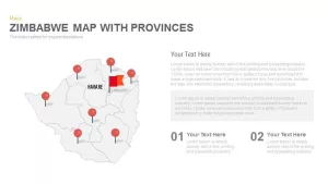 Zimbabwe Map With provinces Powerpoint and Keynote template