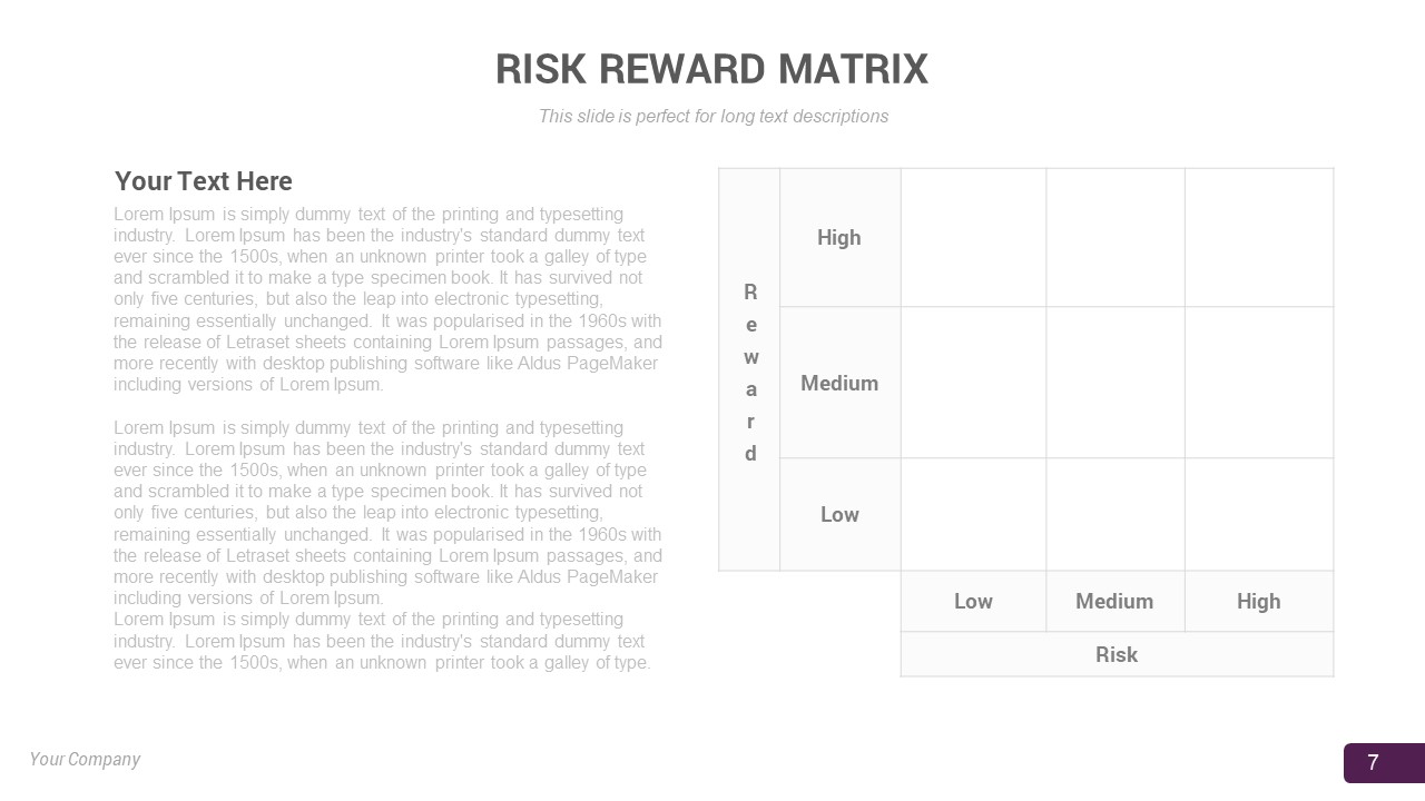 risk reward matrix powerpoint template7