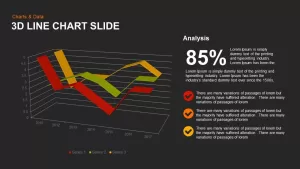 3d Line Chart Powerpoint and Keynote Slide