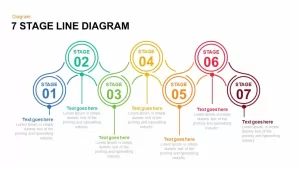 7 and 6 Stage Line Diagram PowerPoint Template and Keynote Slide