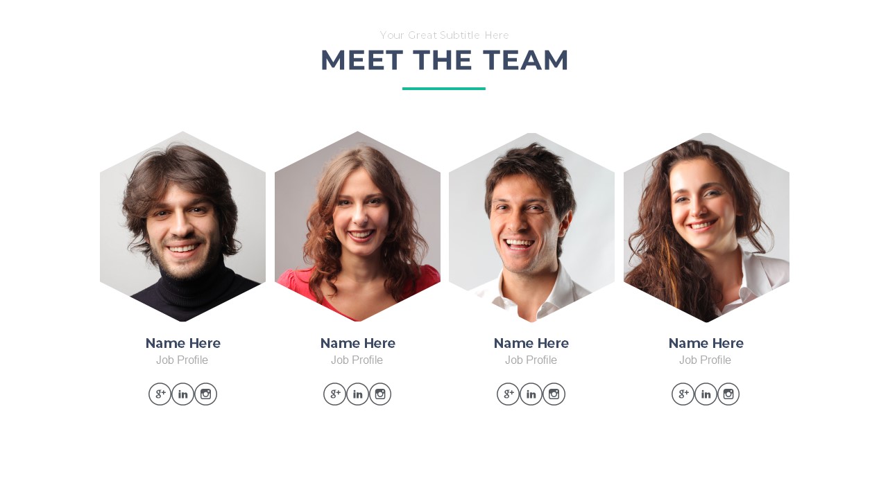 Meet the Team PowerPoint Template Free