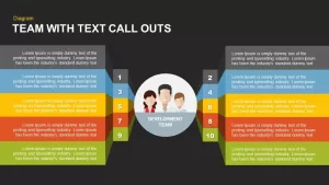 Team with Text Call Outs Powerpoint and Keynote template