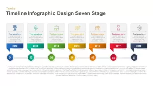 Timeline Infographic Design Seven Stage Keynote and Powerpoint template