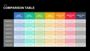 Comparison Table Keynote and Powerpoint template