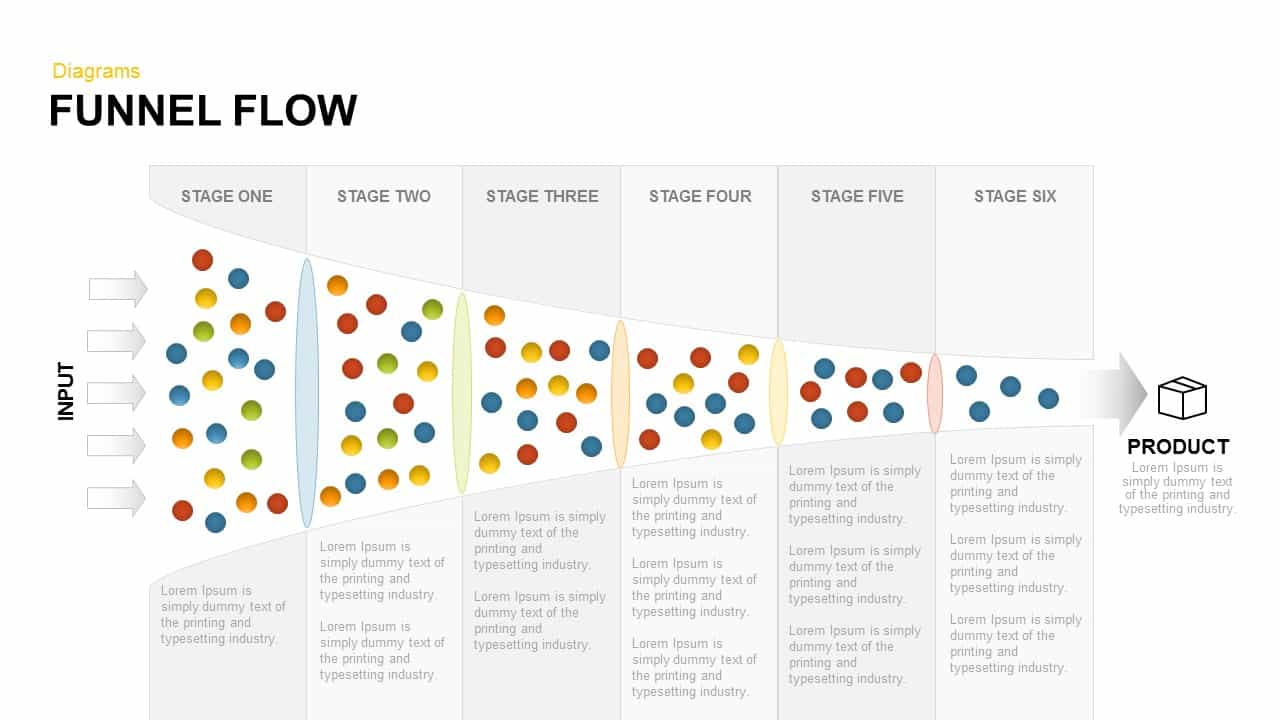 Funnel Flow PowerPoint Template and Keynote Slide